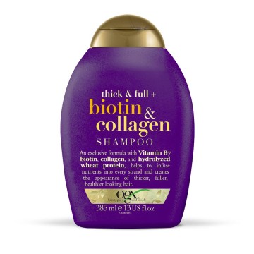 OGX Biotin Collagen Shampooing Densité et Volume 385 ml