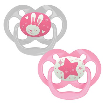 Dr. Browns Pacifier Advantage Night Night Pink 0-6m 2 pieces