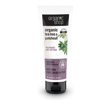 Natura Siberica Bioladen Fußcreme-Butter Barbados Spa-Pediküre, Bio-Fußcreme-Butter Teebaum & Patschuli 75ml