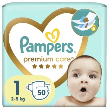 Pampers Premium Care No1 (2-5кг) 50 шт.