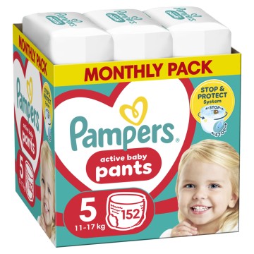 Pampers Pants Πάνα-βρακάκι Μέγεθος 5 (11kg-17kg) - 152 τμχ