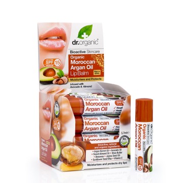 Doctor Organic Baume à lèvres à l'huile d'argan 5,7 ml