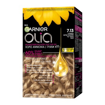 Garnier Olia Βαφή Μαλλιών 7.13 Ξανθό Μπεζ Σαντρέ Χωρίς Αμμωνία 60g Garnier Olia Βαφή Μαλλιών 7.13 Ξανθό Μπεζ Σαντρέ Χωρίς Αμμωνία 60g