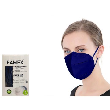 Masque Famex Masques de protection FFP2 NR Bleu 10 pièces