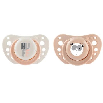 Chicco Physio Forma Air, Πιπίλες Σιλικόνης 0-6 μηνών Μπεζ/Σομόν 2 τμχ