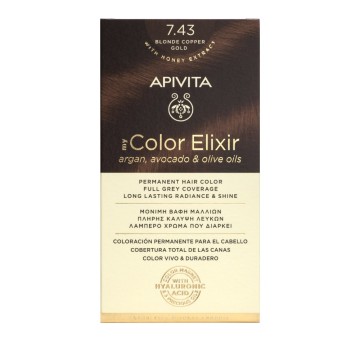 Apivita My Color Elixir 7.43 Ξανθό Χάλκινο Μελί 125ml Apivita My Color Elixir 7.43 Ξανθό Χάλκινο Μελί 125ml