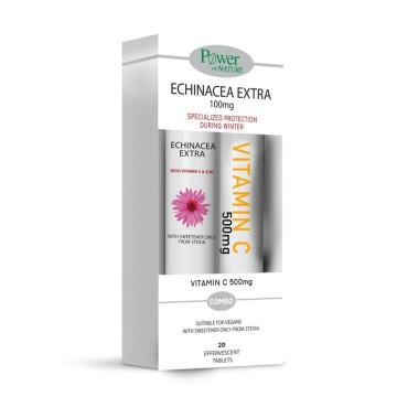 Promo Power of Nature Echinacea Extra 100mg 20 Compresse Effervescenti & Vitamina C 500mg 20 Compresse Effervescenti