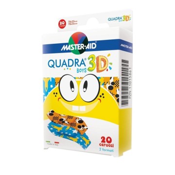 Master Aid Quadra 3D Boys, цветна залепваща подложка с 20D дизайни XNUMX бр.