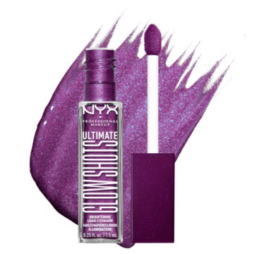 Nyx Professional Makeup Ultimate Glow Shots, изсветляващи течни сенки за очи Feeling Grape 7.5 ml