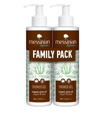 Messinian Spa Promo Shower Gel Organic Olive Oil Yogurt & Aloe 2x300ml Messinian Spa Promo Shower Gel Organic Olive Oil Yogurt & Aloe 2x300ml