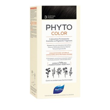 Phyto Phytocolor Перманентна боя за коса No3 Тъмно кафяво