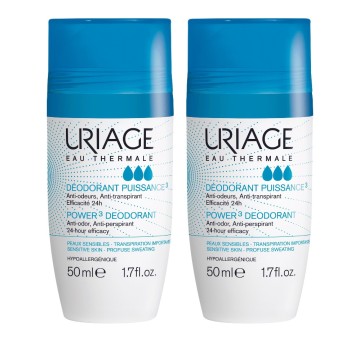 Uriage Promo Deodorant Power 3, Αποσμητικό Τριπλής Δράσης 2x50ml Uriage Promo Deodorant Power 3, Αποσμητικό Τριπλής Δράσης 2x50ml