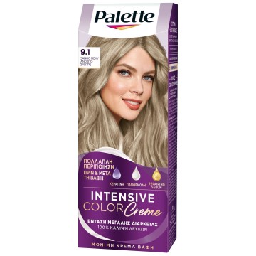 Palette Ιntensive Color Cream 9.1 Ξανθό Πολύ Ανοιχτό Σαντρέ Palette Ιntensive Color Cream 9.1 Ξανθό Πολύ Ανοιχτό Σαντρέ