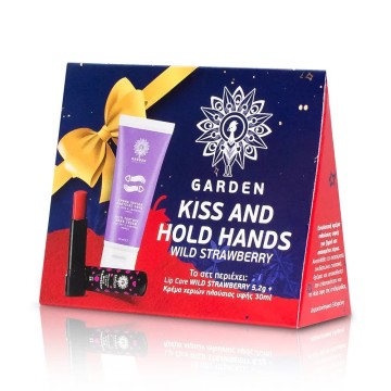 Garden Kiss and Hold Hands Set per la cura delle labbra alla fragola selvatica 5,2 g e crema per le mani dalla texture ricca 30 ml