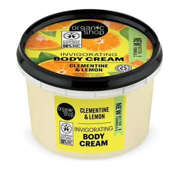 Natura Siberica-Organic Shop Refreshing Body Cream, Clementine and Lemon, 250ml