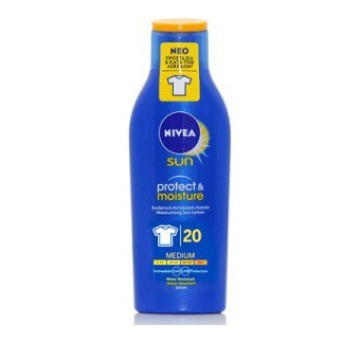 Nivea Sun Protect & Moisture Lotion SPF20, crema solare idratante lozione 200 ml