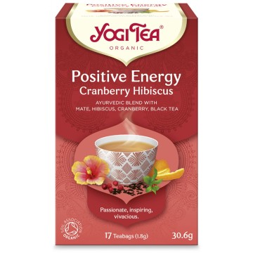 Yogi Tea Positive Energy Cranberry-Hibis 30.6gr, 17 φακελάκια