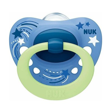 Nuk Signature Night Silicone Pacifier Night for 18-36 months with Case Stars Blue pcs