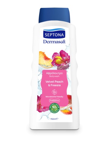 Septona Dermasoft Bodywash Velvet Peach & Freesia 750ml