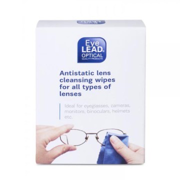 PharmaLead antistatic liquid cleaning wipes for all types of lenses 10pcs