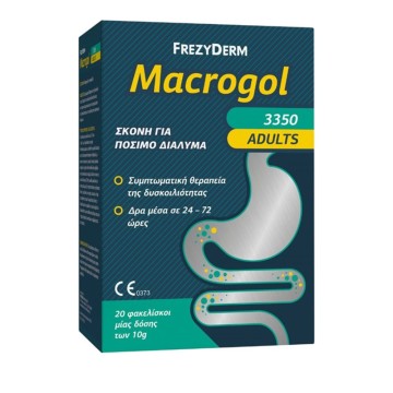 Frezyderm Macrogol Adultes 3350 Poudre pour Traitement Symptomatique de la Constipation 20x10gr