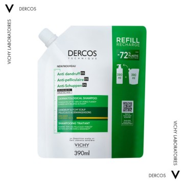 Vichy Dercos Anti Dandruff, Σαμπουάν για Ξηρά Μαλλιά,Refill 390ml Vichy Dercos Anti Dandruff, Σαμπουάν για Ξηρά Μαλλιά,Refill 390ml