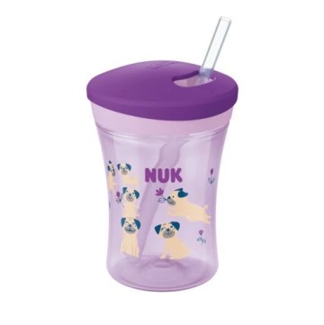 Nuk Action Cup 12m+ me Straw Purple 230ml