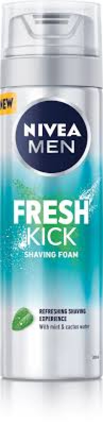 Nivea Men Fresh Kick Shaving Foam 2x200ml