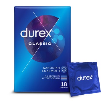 Durex Classic, Προφυλακτικά 18τμχ Durex Classic, Προφυλακτικά 18τμχ