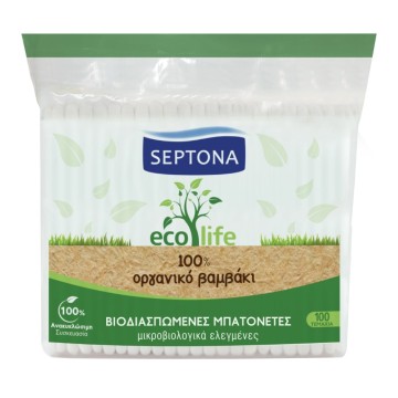Septona Μπατονέτες 100Τεμ. σε Σακουλακι Eco Life