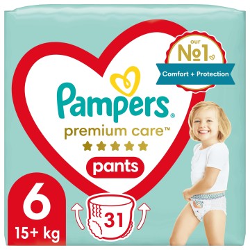 Трусики Pampers Premium Care Размер 6 (15+кг) 31шт