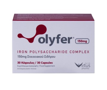 Virtus Pharma Комплекс полисахарида железа Olyfer 150 мг, 30 капсул