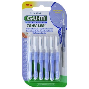 GUM Trav-ler Cylindrical, Μεσοδόντια Βουρτσάκια 0,6mm x6 GUM Trav-ler Cylindrical, Μεσοδόντια Βουρτσάκια 0,6mm x6