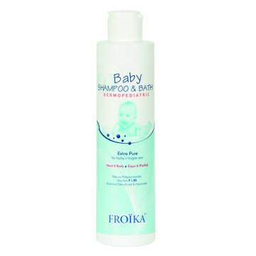 Froika, Shampoing & Bain Bébé, Shampoing et Gel Douche Bébé-Enfant, 200 ml