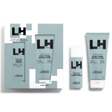Lierac Homme Promo Global Fluid kundër plakjes, 50 ml dhe xhel dushi, 200 ml