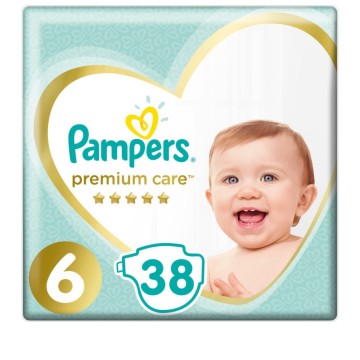 Подгузники Pampers Premium Care No6 13кг+ 38шт