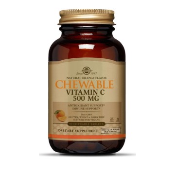 Solgar Chewable Vitamin C 500mg Portokalli 90 tableta të përtypura