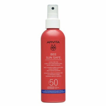 Apivita Bee Sun Safe Hydra Melting ултра лек спрей за лице и тяло SPF50 200 ml