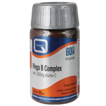 Quest Mega B Complex & 1000mg Vitamin C, 60tabs