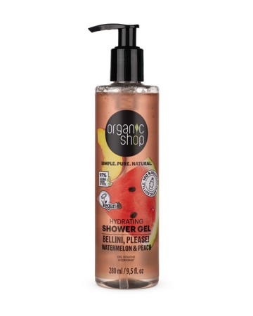 Organic Shop Basic Αφρόλουτρο με Καρπούζι & Ροδάκινο, 280ml Organic Shop Basic Αφρόλουτρο με Καρπούζι & Ροδάκινο, 280ml