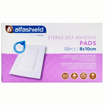 Alfashield Sterile Adhesive Pads 8x10cm 50 pcs