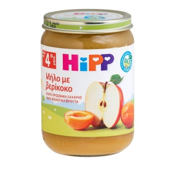 HiPP Φρουτόκρεμα Μήλο με Βερίκοκο από τον 4ο Μήνα 190gr