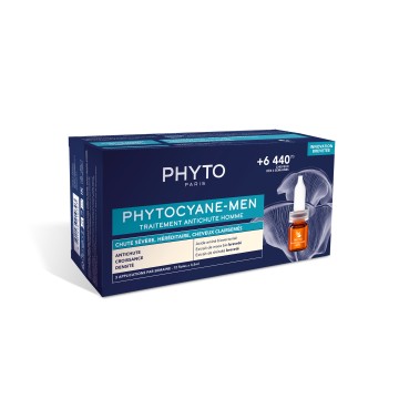 Ampula kundër rënies së flokëve Phyto Phytocyane Traitement për meshkuj 12x5ml