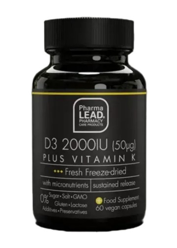 Pharmalead D3 2000iu Plus Vitamin K 60 capsules