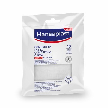 Hansaplast Med Γάζες Αποστειρωμένες 10x10cm 10τμχ
