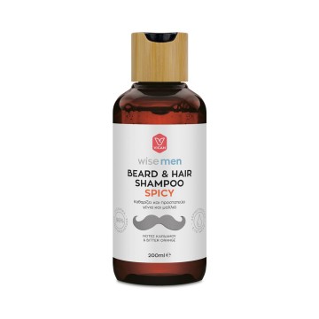 Vican Wise Men Beard & Hair Shampoo Spicy Σαμπουάν για τα Μαλλιά και τη Γενειάδα 200ml