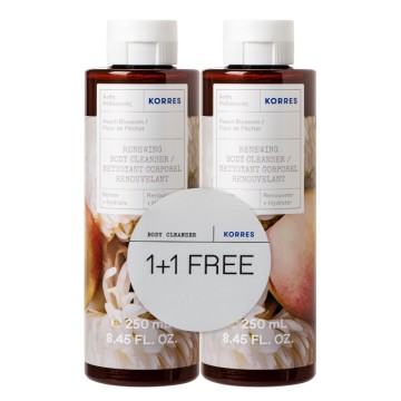 Korres Renewing Body Cleanser Peach Blossom 2x250мл