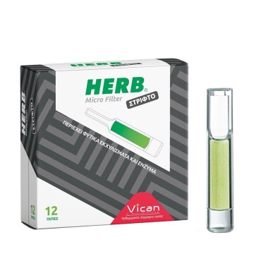 HERB Micro Filter Pipes pour Srifto avec un filtre d'extraits de plantes et d'enzymes 12 pièces