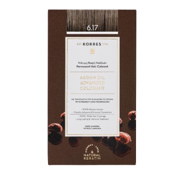 Korres Argan Oil Advanced Colorant Νο 6.17 Ξανθό Σκούρο Μπεζ Korres Argan Oil Advanced Colorant Νο 6.17 Ξανθό Σκούρο Μπεζ
