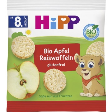 Hipp Bio Ρυζογκοφρέτα Μήλου από τον 8ο μήνα 30g Hipp Bio Ρυζογκοφρέτα Μήλου από τον 8ο μήνα 30g